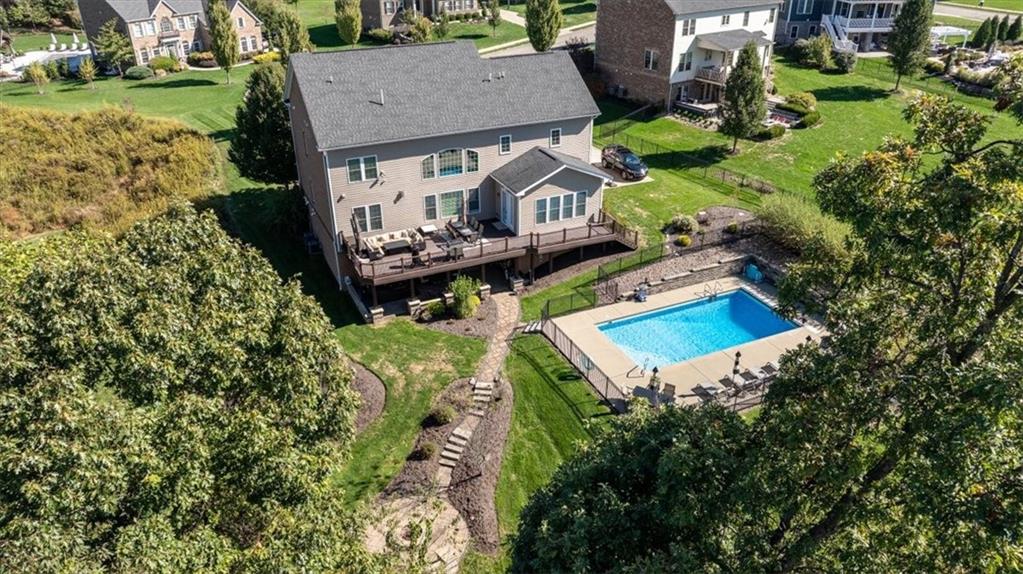 204 Durrow Court Mars, PA 16046 - Photo 6 of 24 an aerial view of house with yard swimming pool and outdoor seating