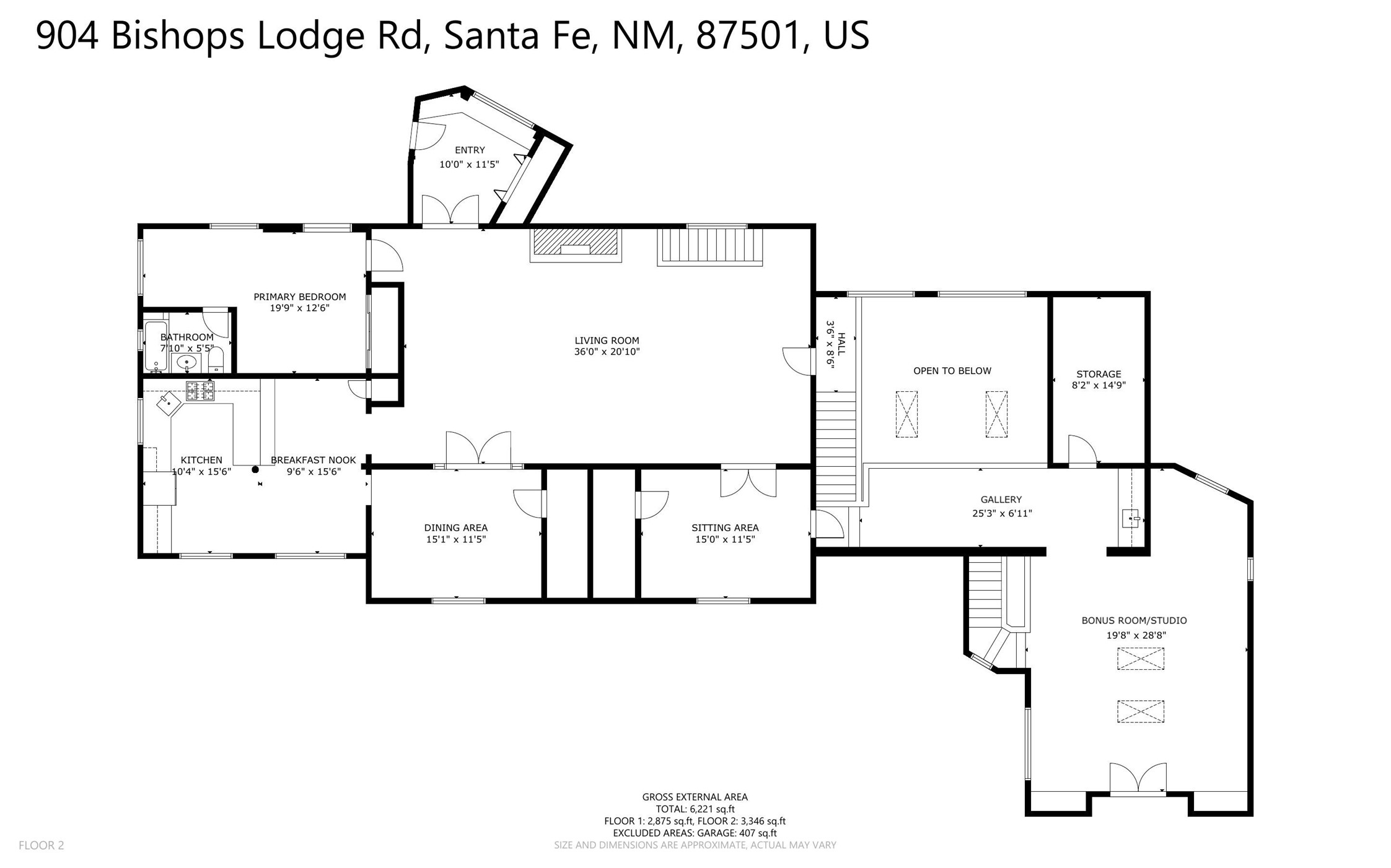 904 Bishops Lodge Road Santa Fe, NM 87501 - Photo 51 of 51 Floorplan for the upstairs