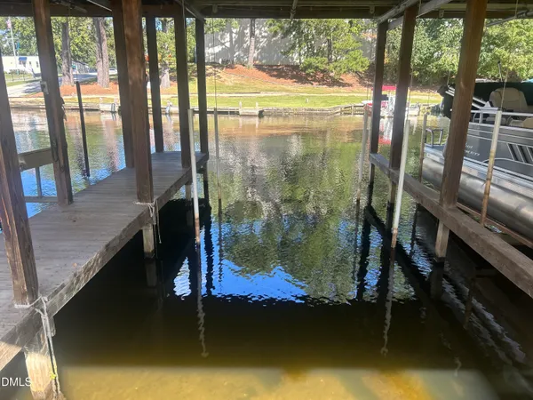 a view of a lake with a mountain