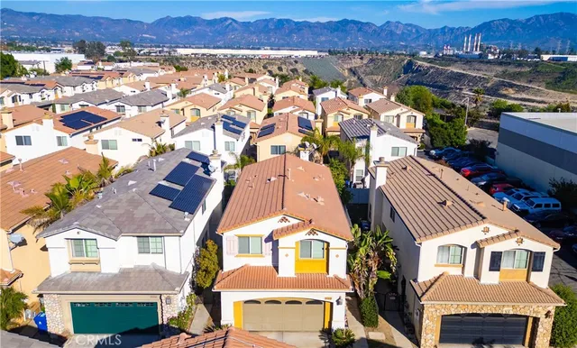 an aerial view of multiple house