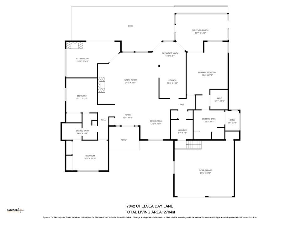 7042 Chelsea Day Lane Tega Cay, SC 29708 - Photo 30 of 40 a picture of floor plan