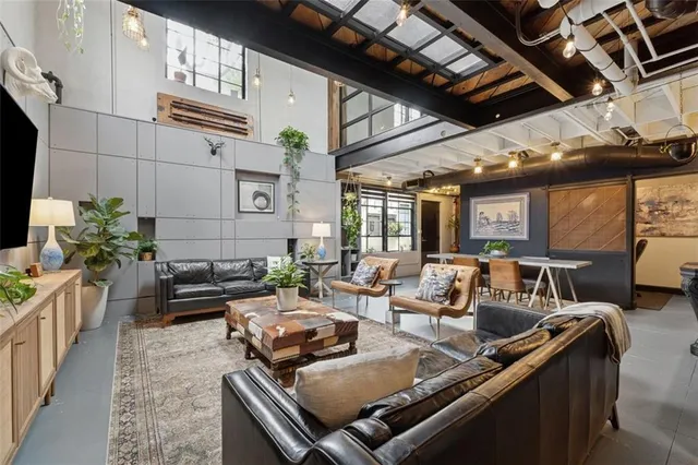 a outdoor space with lots of table and chairs