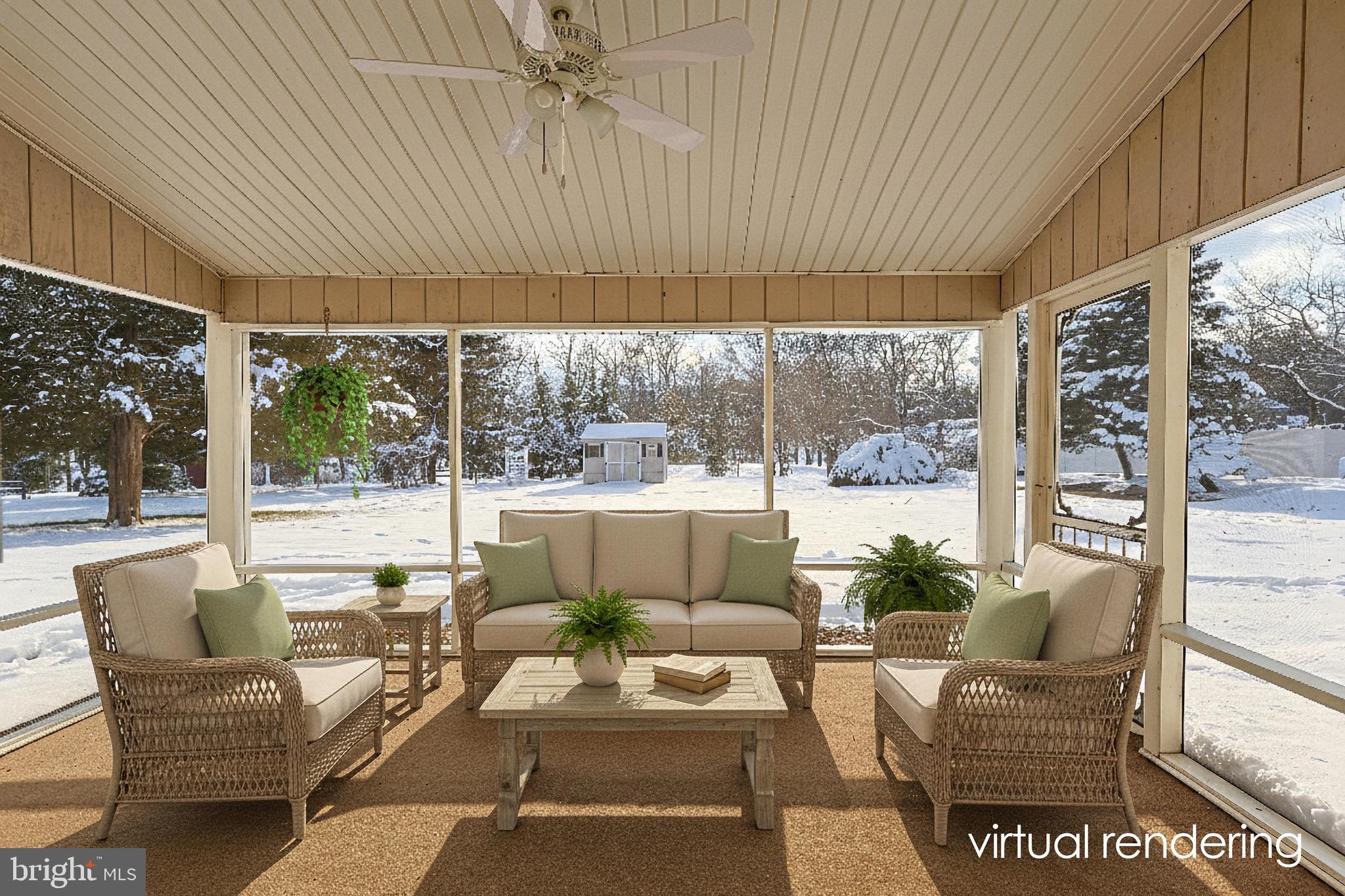 3632 Bristol Road Chalfont, PA 18914 - Photo 21 of 30 Screened in porch virtual rendering