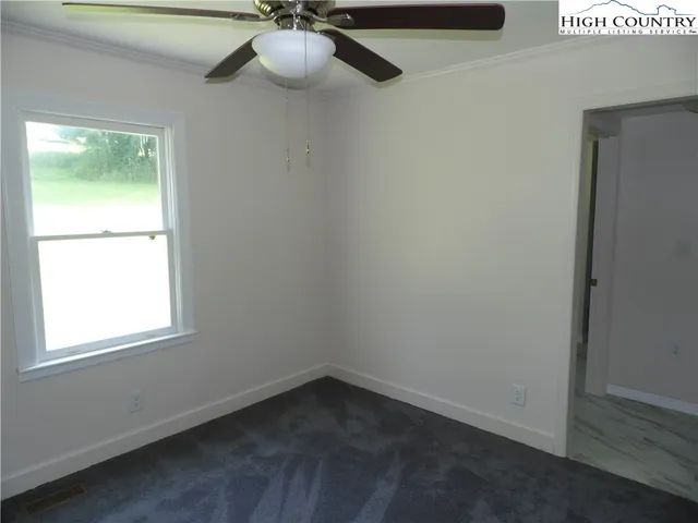 an empty room with a window