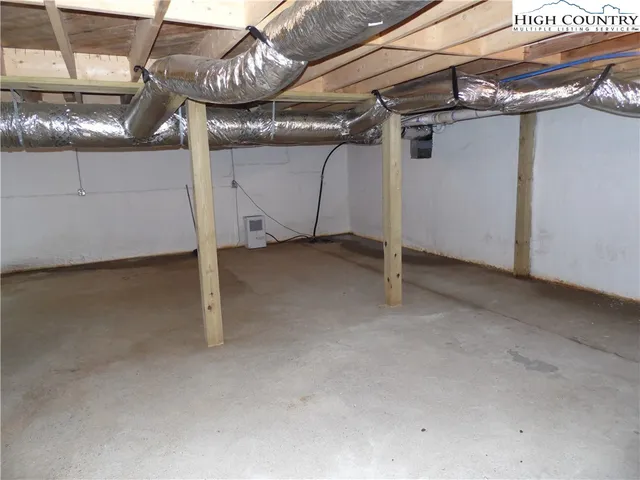 a view of a room with racks