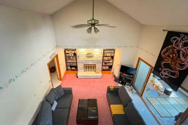view of living room with furniture and a flat screen tv