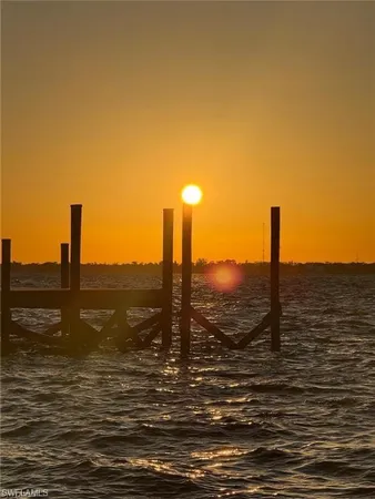 a view of a ocean with a building