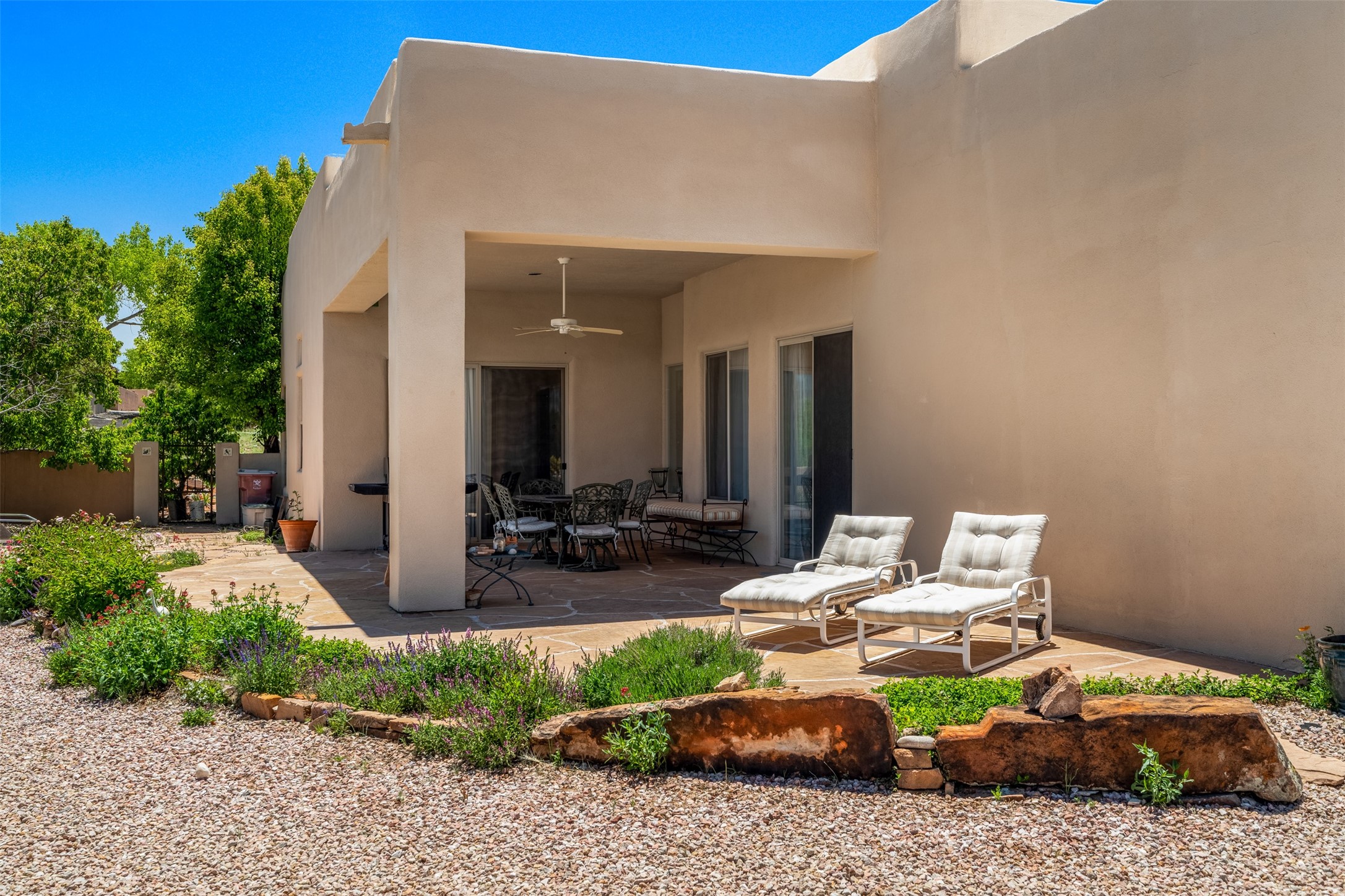 79 East Chili Line Road Santa Fe, NM 87508 - Photo 38 of 46 Back patio with covered portal