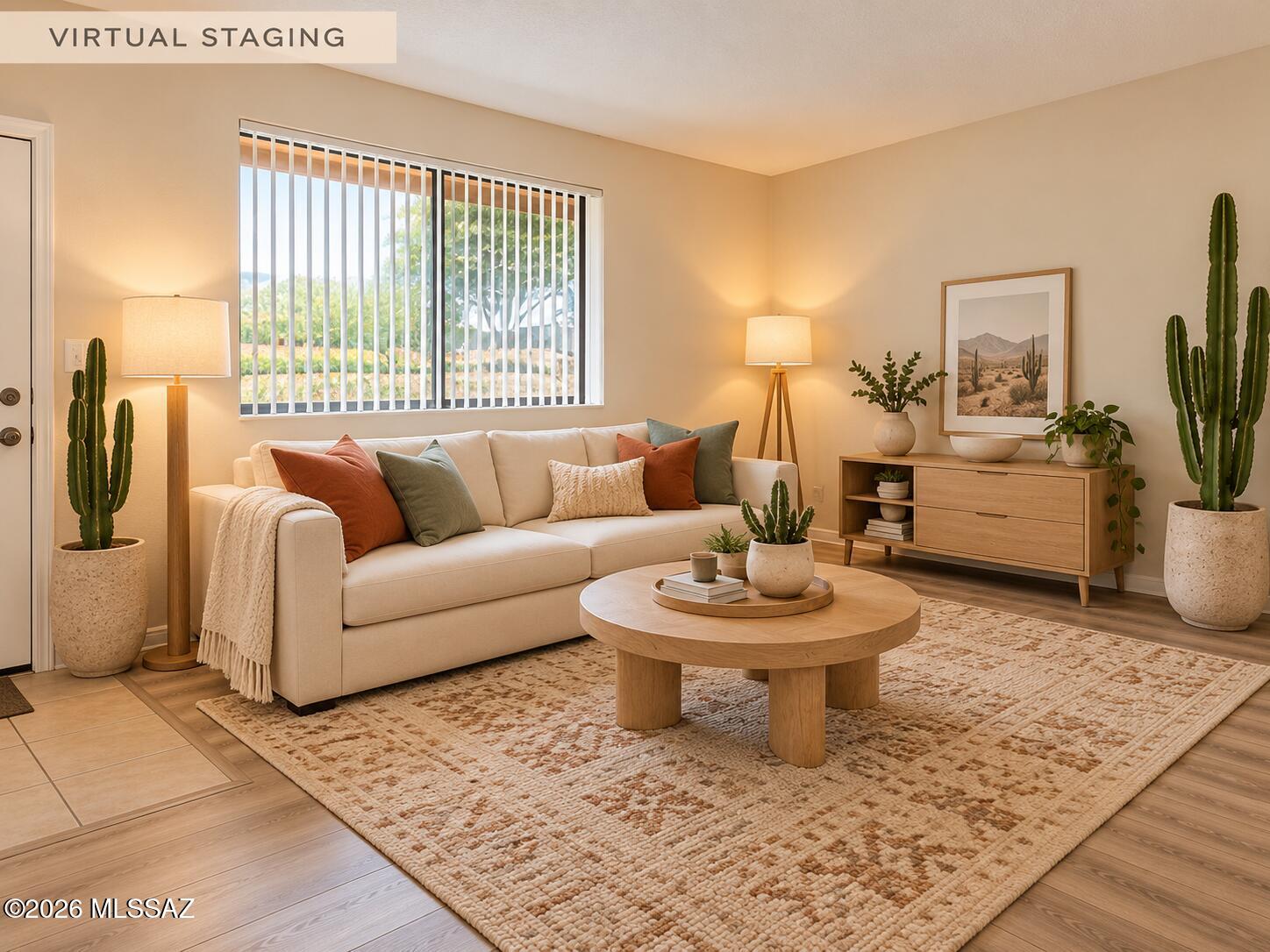 350 North Silverbell Road, Unit 34 Tucson, AZ 85745 - Photo 3 of 47 Living Room - Warm Lighting