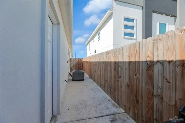 a view of a wooden fence
