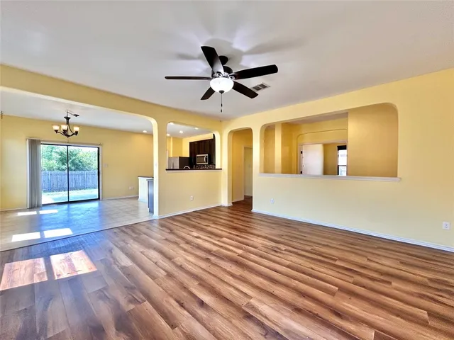 a backyard of a house