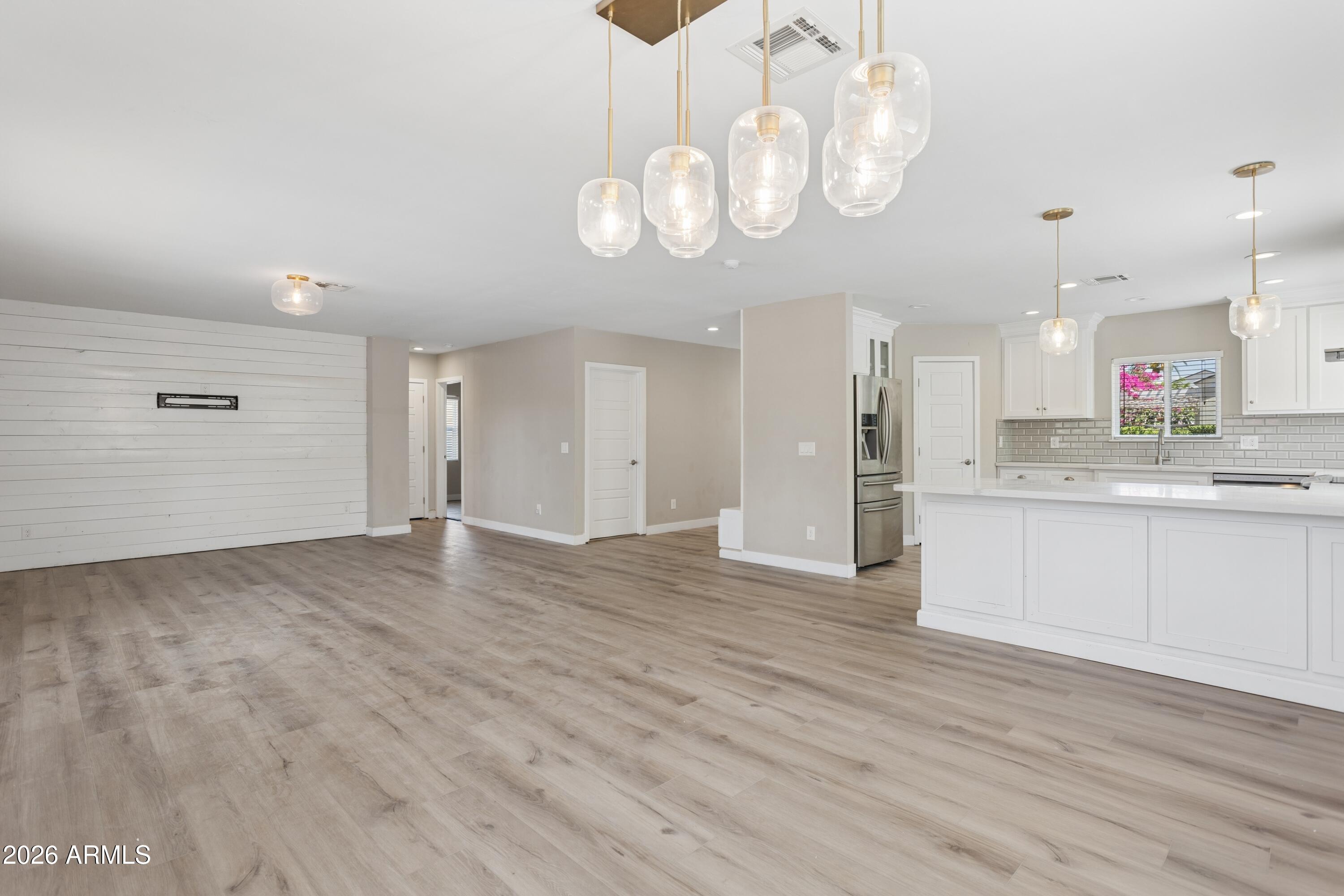 Living and dining open to kitchen