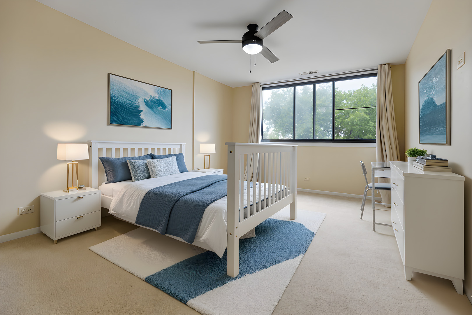 15 Bar Harbour Road, Unit 4F Schaumburg, IL 60193 - Photo 14 of 25 a bedroom with a bed and a large window