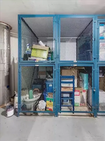 a view of a lake with houses in the back