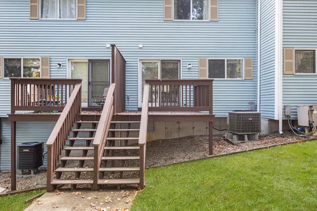 a view of backyard with deck