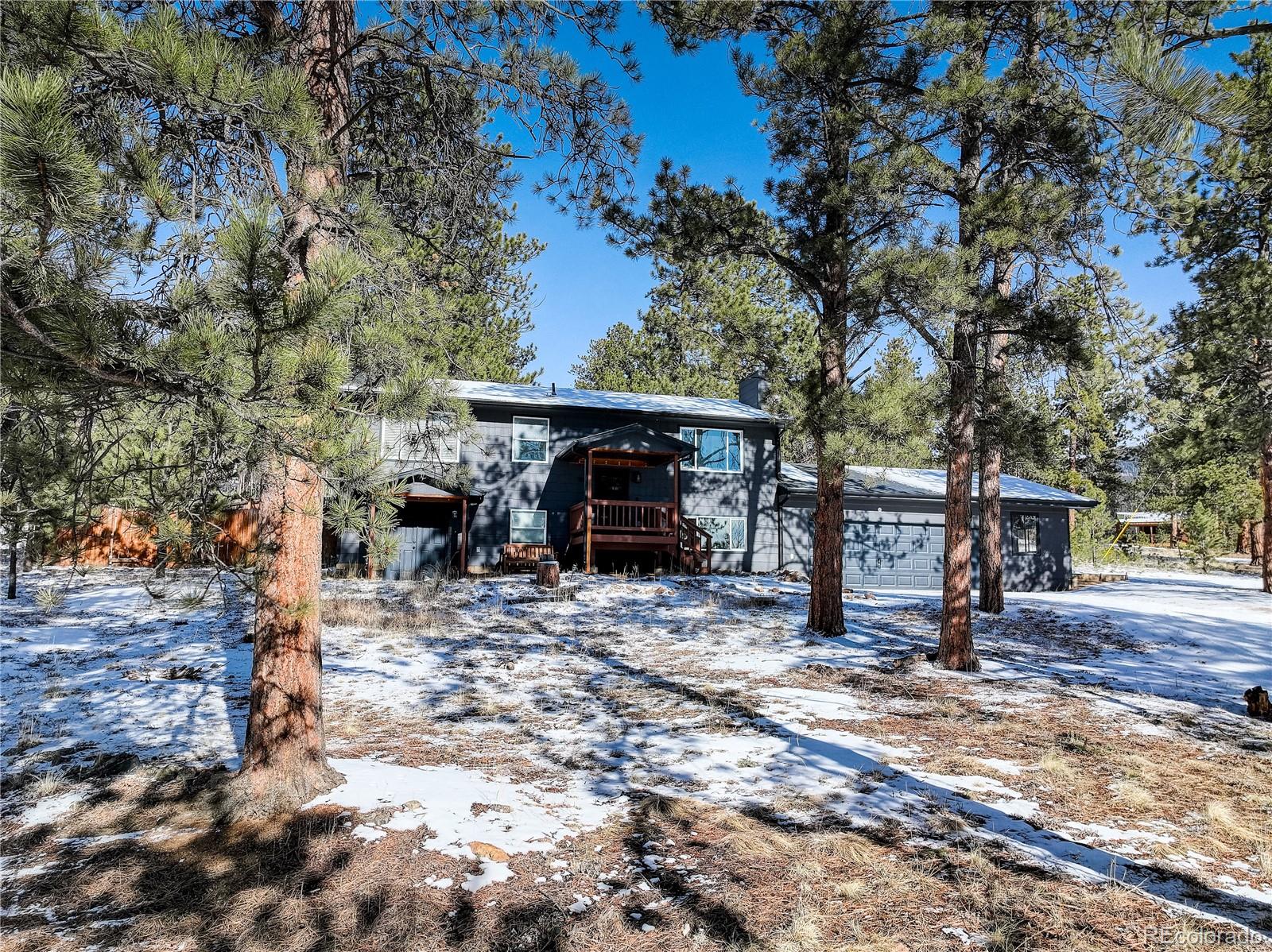95 Fitzsimmons Road Bailey, CO 80421 - Photo 33 of 38 a view of a house with backyard and trees