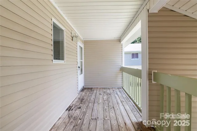 a view of a house with wooden floor