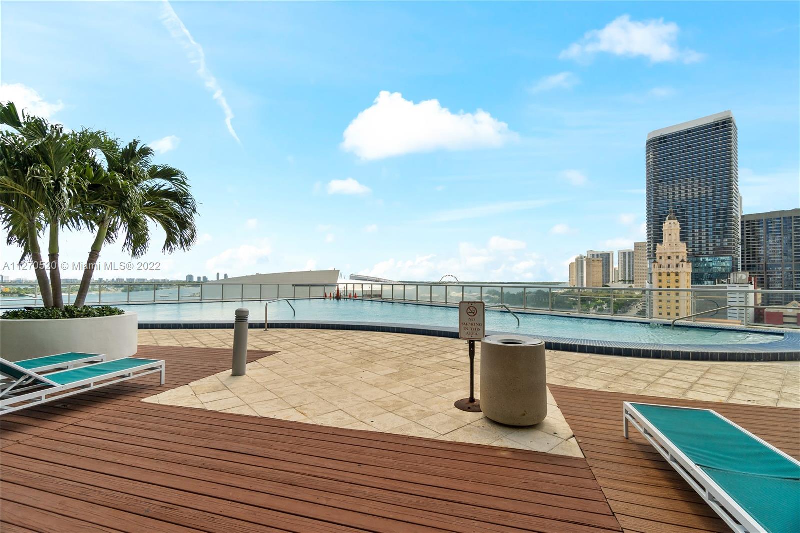 888 Biscayne Boulevard, Unit 3301 Miami, FL 33132 - Photo 18 of 29 a view of a terrace with seating space