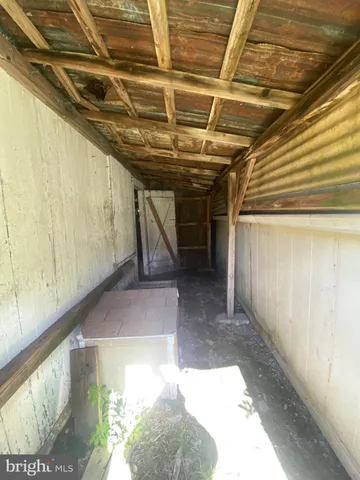 a room with wooden floor and a potted plant
