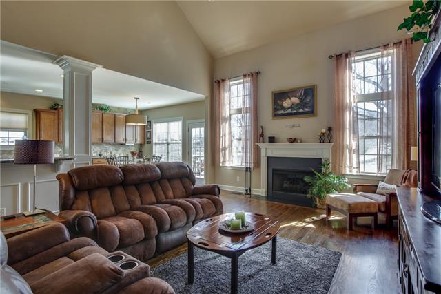 125 Circuit Road Franklin, TN 37064 - Photo 5 of 20 Open great room with gas fireplace and soaring ceilings & windows.