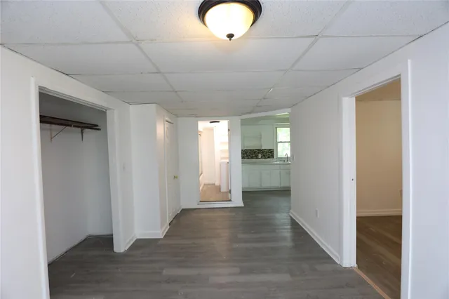 a view of entryway with wooden floor