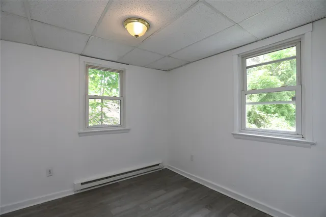 an empty room with a window