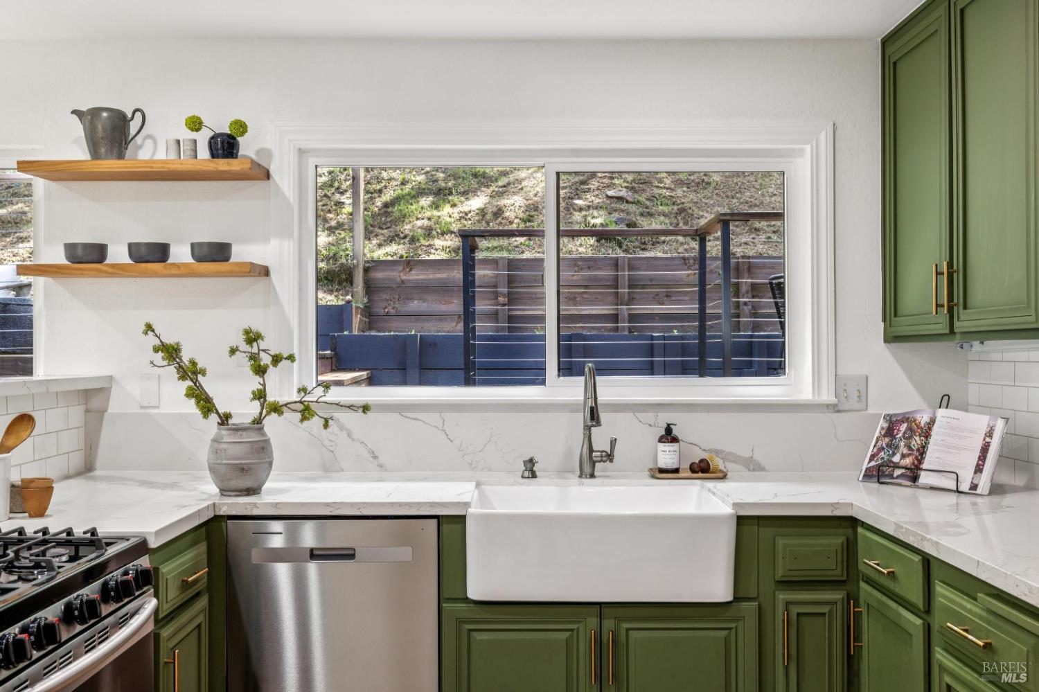 227 Coleman Drive San Rafael, CA 94901 - Photo 21 of 36 a kitchen with a sink and a window