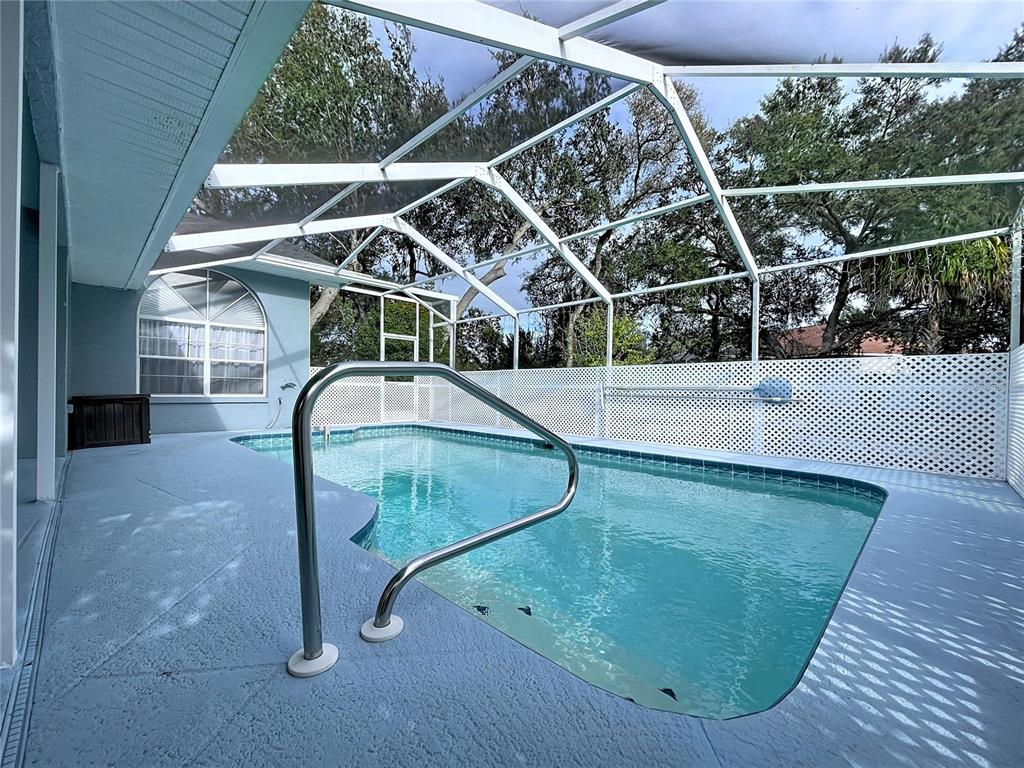 18812 Bascomb Lane Hudson, FL 34667 - Photo 54 of 57 a view of a swimming pool with a porch