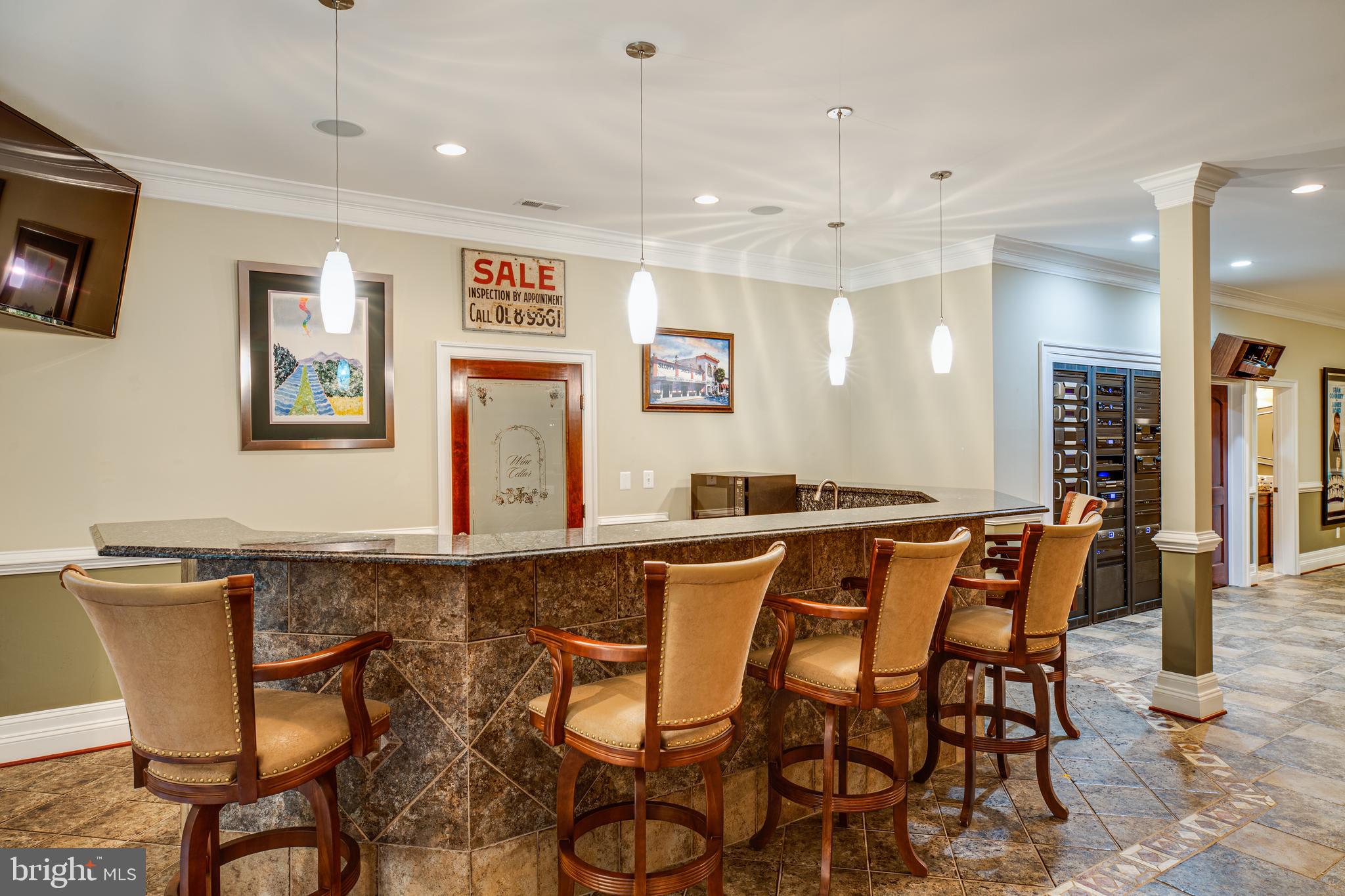 9 Winning Colors Road Stafford, VA 22556 - Photo 60 of 79 Bar Area with Door to Private Wine Cellar