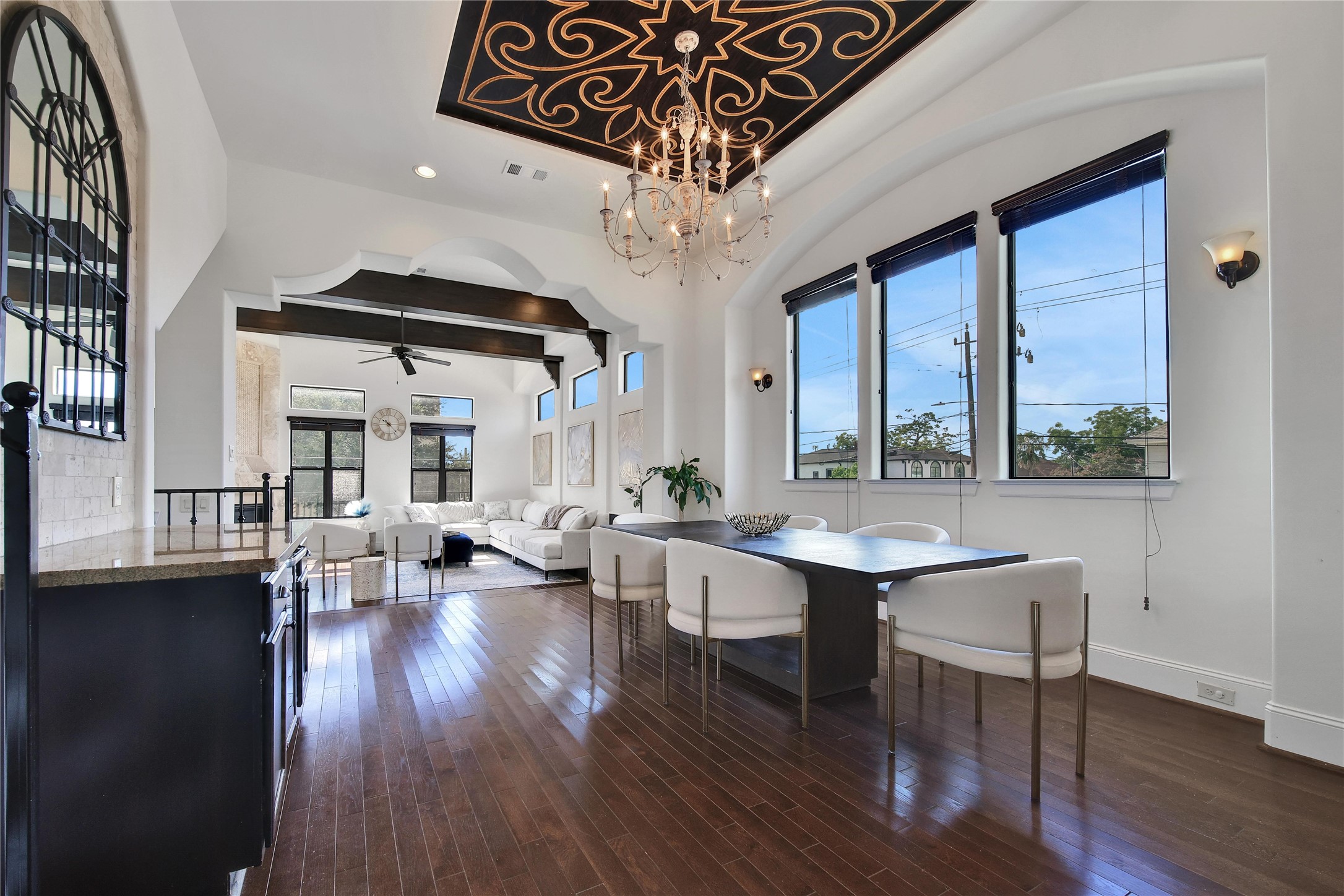 2301 Couch Street Houston, TX 77008 - Photo 11 of 22 a view of a livingroom with furniture window and wooden floor