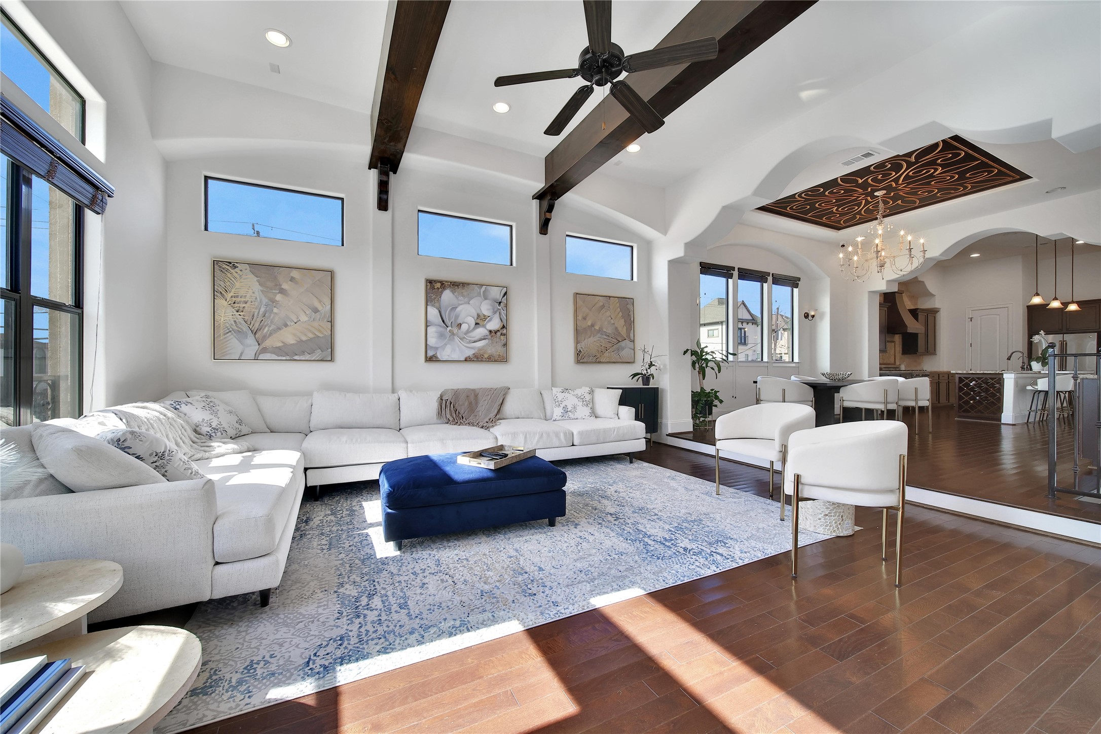 2301 Couch Street Houston, TX 77008 - Photo 8 of 22 a living room with furniture and wooden floor
