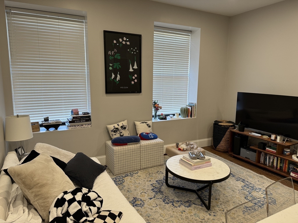 27 Dudley Street, Unit 6 Boston, MA 02119 - Photo 4 of 8 a living room with furniture and a flat screen tv