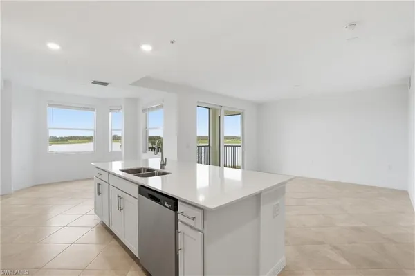 an empty room with a window