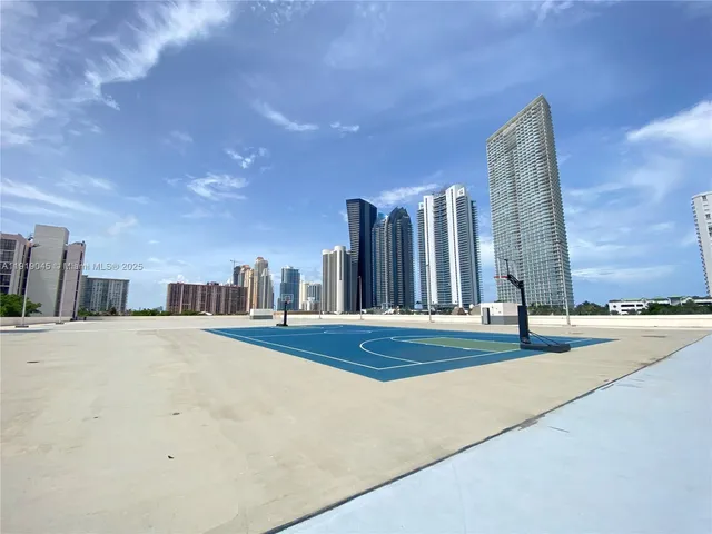 a view of a city with tall buildings