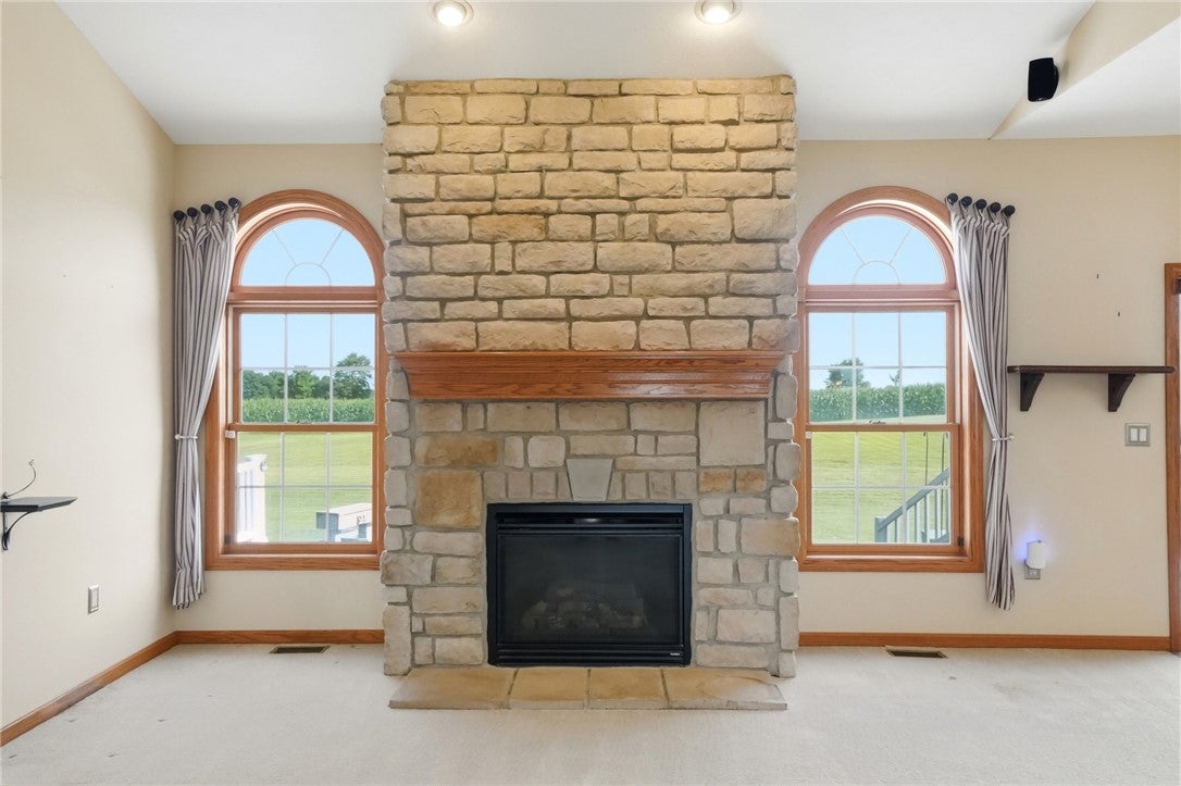 3678 Old Springfield Road Springfield, OH 45502 - Photo 16 of 65 Gorgeous stone fireplace as a focal point in the living room
