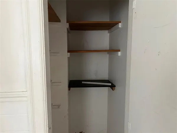 a close view of closet