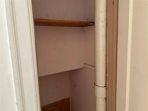 a close view of closet