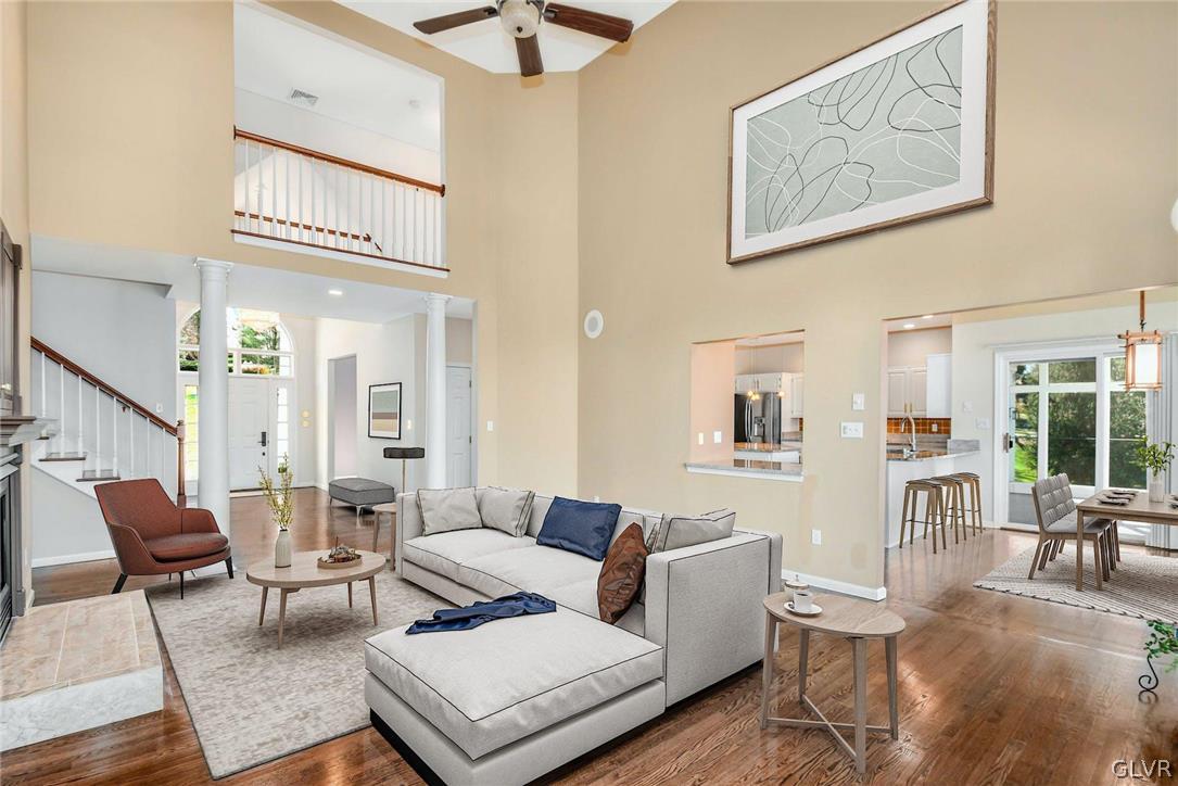 10 Barron Hill Road Easton, PA 18042 - Photo 7 of 35 a living room with furniture and a table with wooden floor
