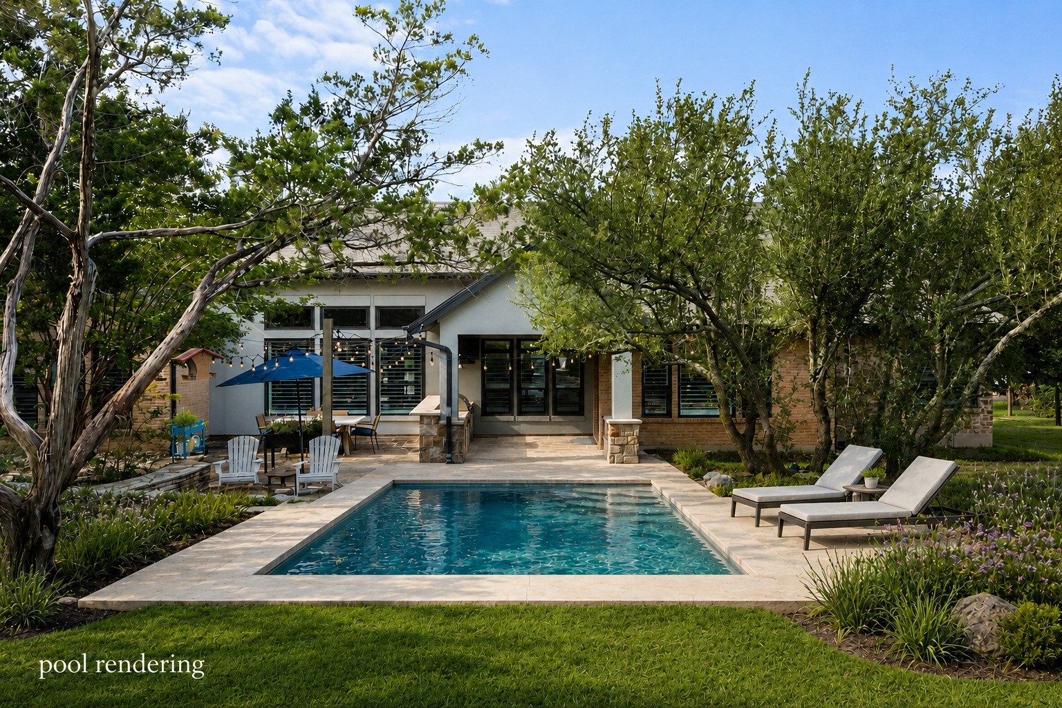 279 Rugged Earth Drive Austin, TX 78737 - Photo 4 of 40 a view of a house with sitting area and garden