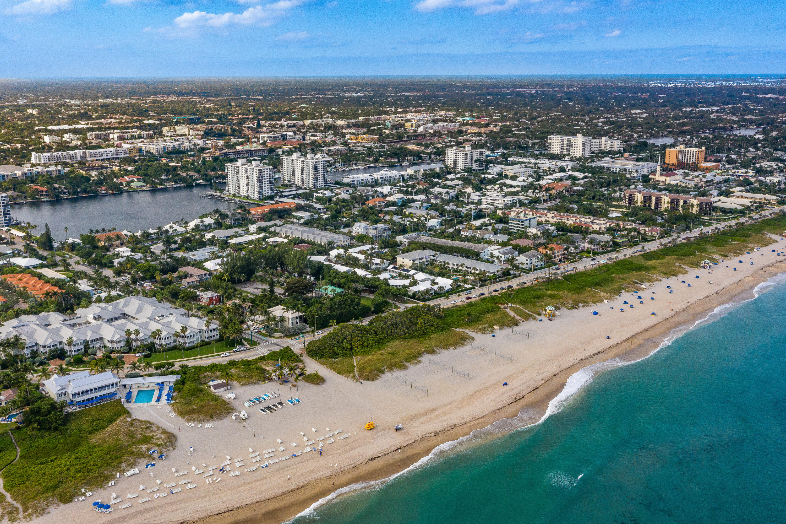 1030 Langer Way, Unit 5 Delray Beach, FL 33483 - Photo 15 of 21 an aerial view of residential houses with outdoor space and river