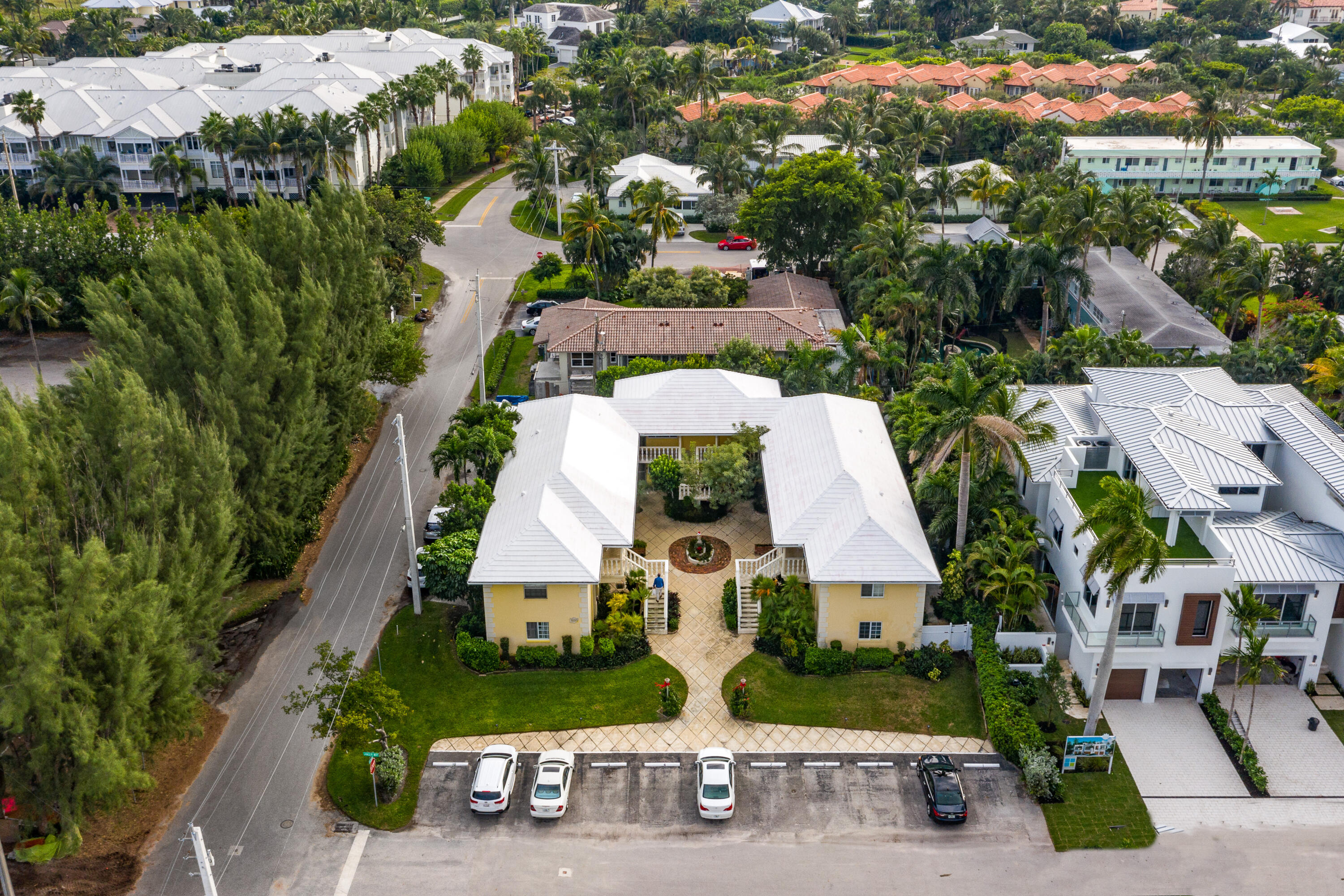 1030 Langer Way, Unit 5 Delray Beach, FL 33483 - Photo 19 of 21 an aerial view of residential houses with outdoor space and street view