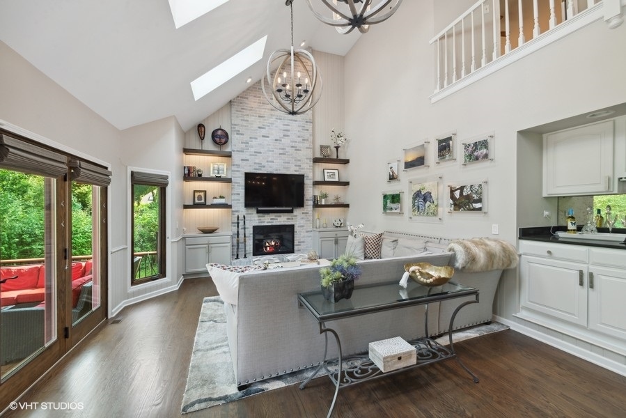 5908 Kildeer Court Long Grove, IL 60047 - Photo 6 of 23 a living room with fireplace furniture and a flat screen tv