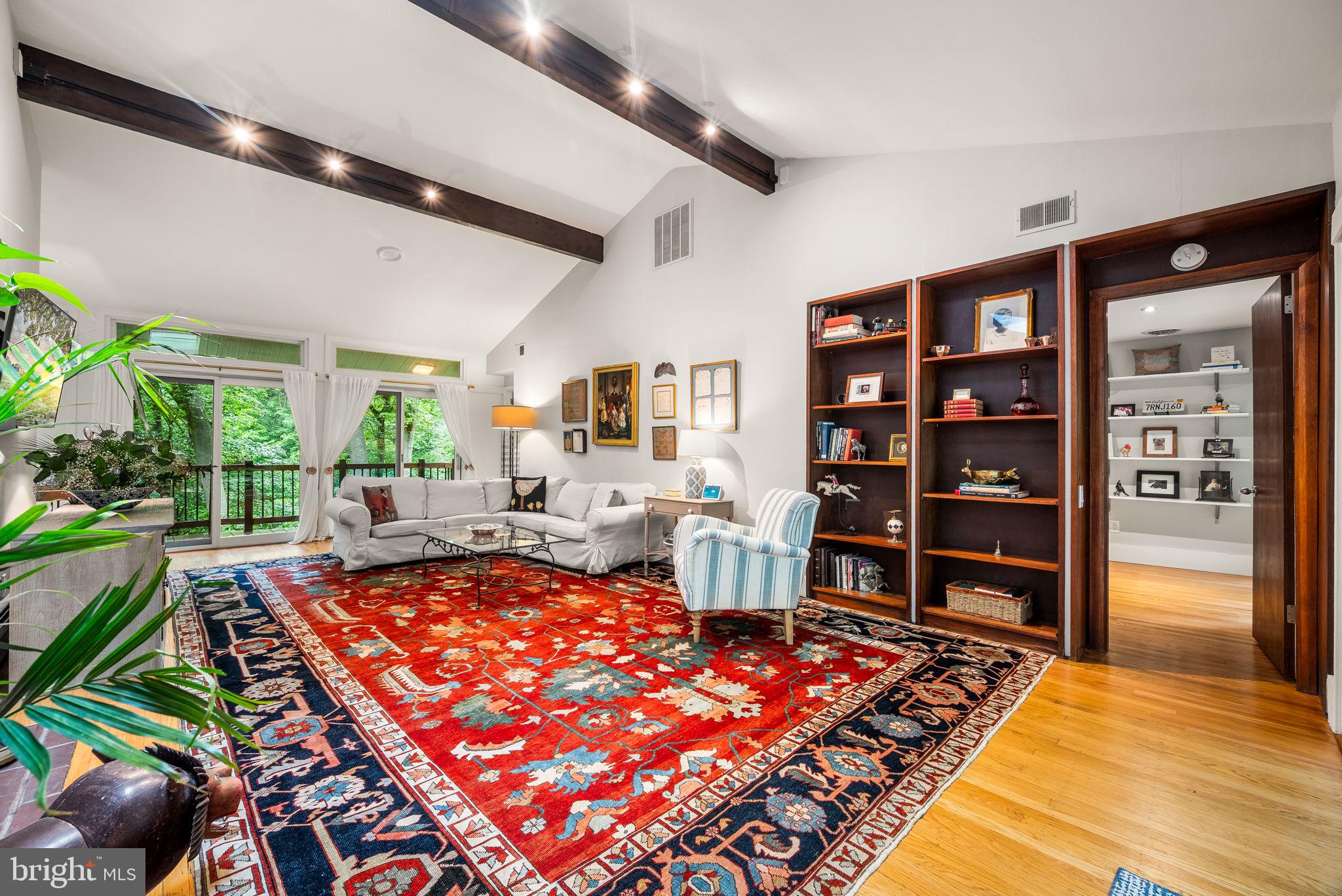 422 Oak Valley Road Media, PA 19063 - Photo 12 of 34 Living Room with sliders to front deck