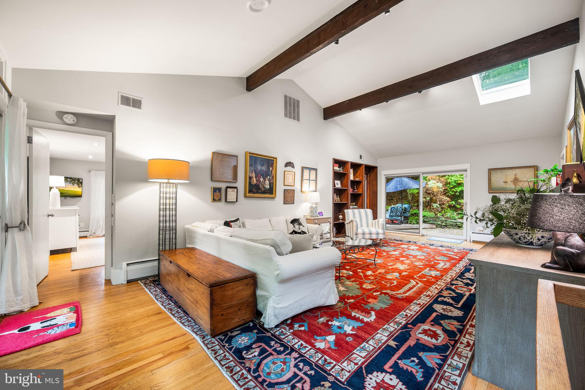 422 Oak Valley Road Media, PA 19063 - Photo 13 of 34 Living Room with sliders to rear yard