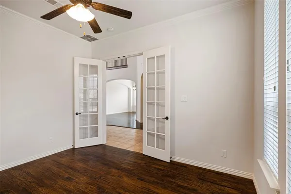 a view of a balcony with furniture