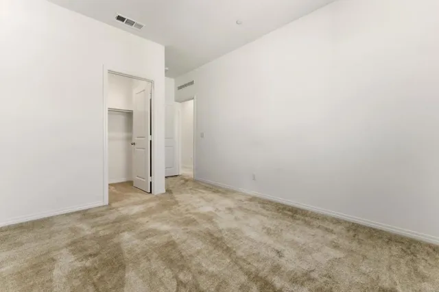 an empty room with an entryway
