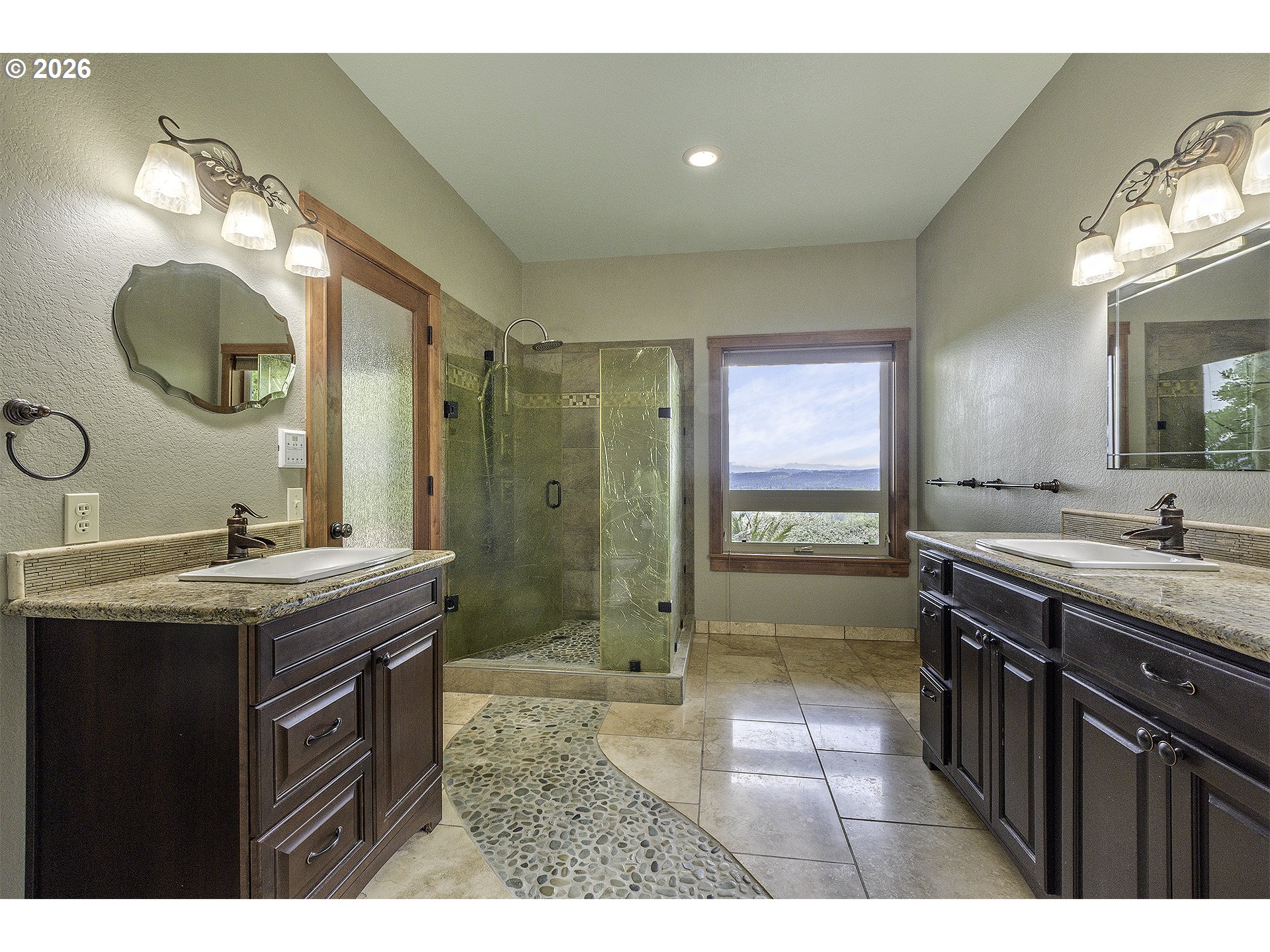 16860 Hoffman Avenue Sandy, OR 97055 - Photo 21 of 47 a bathroom with a sink a large mirror and a shower