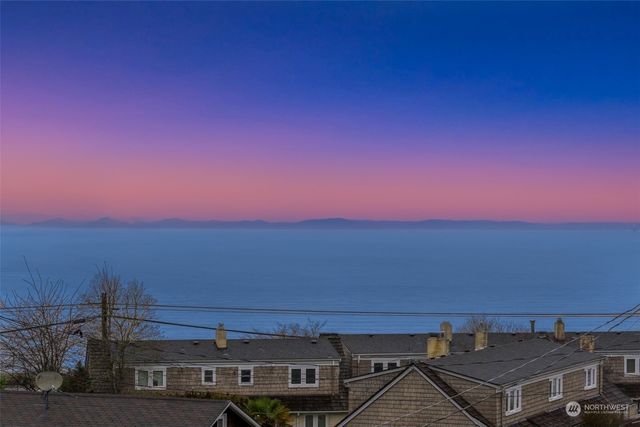 a view of a terrace with a city