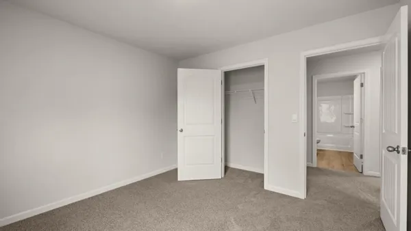 wooden floor and closet in a room
