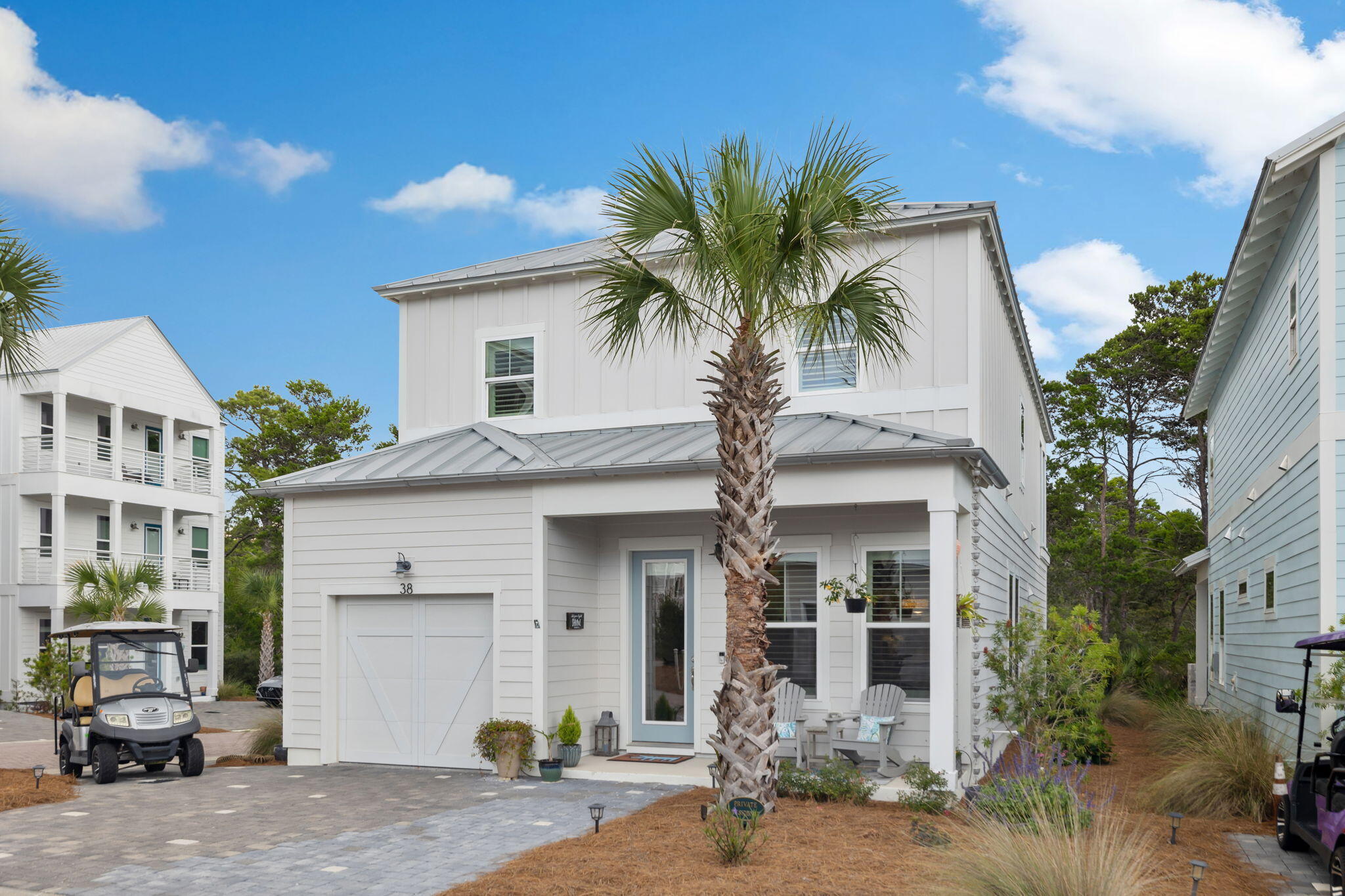 38 Constant Avenue Santa Rosa Beach, FL 32459 - Photo 3 of 36 a front view of a house with a garage